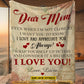 Vintage Personalized Mother's Day Fleece Blanket, Dear Mom Even When I'm Not Close By Woven Blanket, Sherpa Blanket Mother's Day Gift For Mom From Child