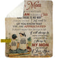 Vintage Personalized Baseball Mom & Son Fleece Blanket, To My Mom I Know It's Not Easy Sport Woven Blanket, Cool Sherpa Blanket Mother's Day Gift For Mom From Baseball Boy