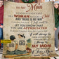 Vintage Personalized Baseball Mom & Son Fleece Blanket, To My Mom I Know It's Not Easy Sport Woven Blanket, Cool Sherpa Blanket Mother's Day Gift For Mom From Baseball Boy