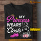 Personalized Softball Mom & Daughter T-shirt, My Princess Wears Cleats, Mother's Day Gift For Mom From Softball Girl