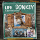 Donkey Blanket, Life Is Better With A Donkey Fleece Blanket - Sherpa Blanket Gift For Donkey Lover