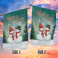 Couple Snowman Let It Snow, Christmas Garden Flag - House Flag, Christmas Flag Gift For Decor