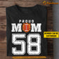 Personalized Football T-shirt, Proud Mom Sport Tees Mother's Day Gift For Football Mom