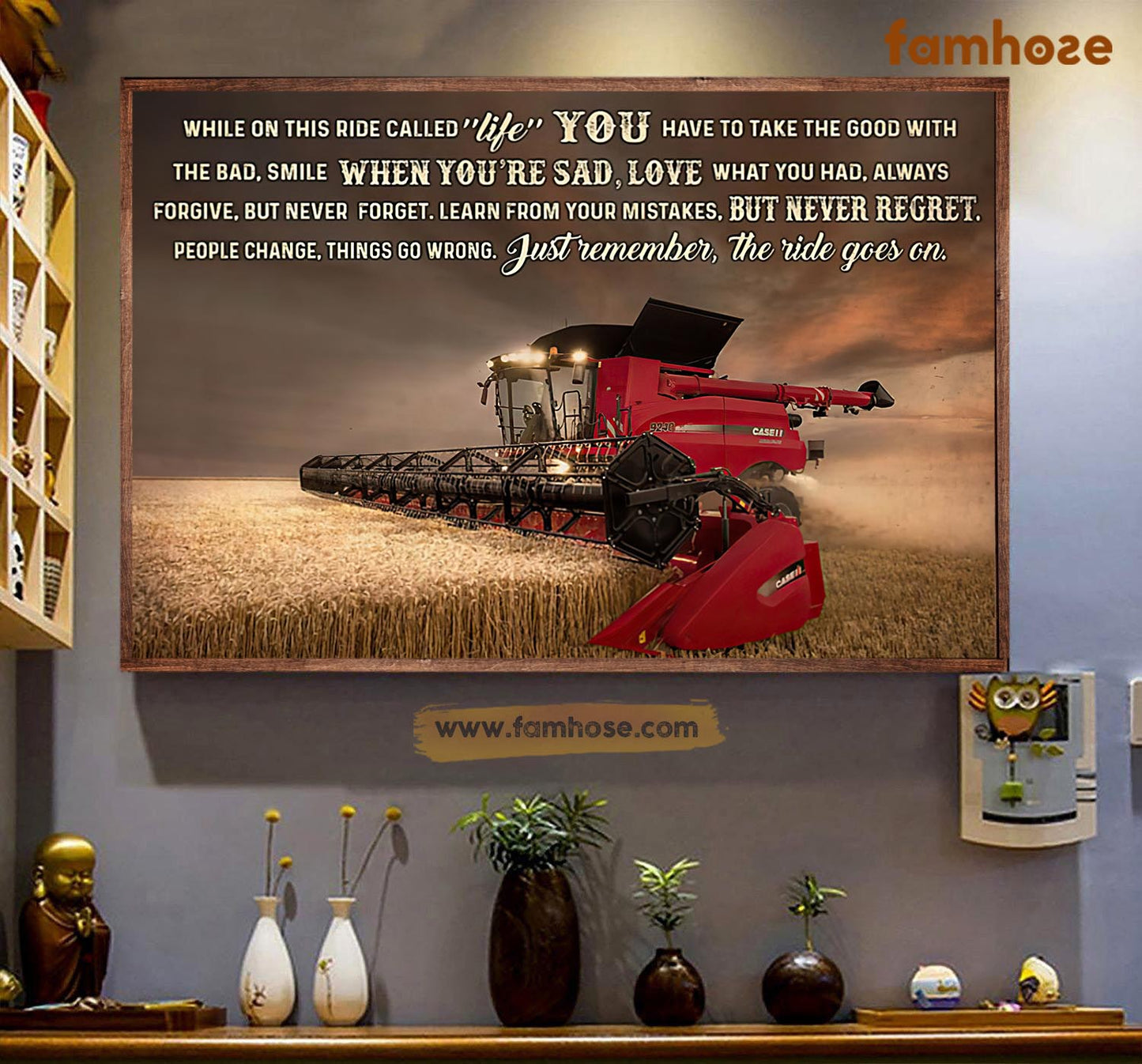 Farm Poster & Canvas, Take The Good With The Bad Smile When You're Sad, Farmer Canvas Wall Art, Poster Gift For Farm Lovers