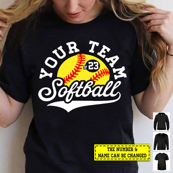 Personalized Softball T-shirt, Love This Sport, Gift For Softball Lovers, Softball Tees, Softball Girls