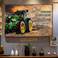 Tractor Poster & Canvas, God Looked Down On His Planned Paradise Said I Need A CareTaker, Tractor Canvas Wall Art, Poster Gift For Tractor Lovers