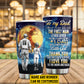 Personalized Softball Dad & Daughter Stainless Steel Tumbler, To My Dad I Love You To The Moon And Back Sport Travel Mug Tumblers Father's Day Gift For Dad From Softball Girl