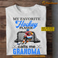 Personalized Hockey Grandma Grandson T-shirt, My Favorite Hockey Player Calls Me Grandma Tee Mother's Day Gift For Grandma From Hockey Boy