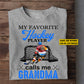 Personalized Hockey Grandma Grandson T-shirt, My Favorite Hockey Player Calls Me Grandma Tee Mother's Day Gift For Grandma From Hockey Boy