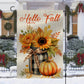Autumn Embrace Sunflowers and Pumpkins Flag, Hello Fall, Garden Flag - House Flag Decor, Thanksgiving Flag Gift
