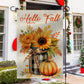 Autumn Embrace Sunflowers and Pumpkins Flag, Hello Fall, Garden Flag - House Flag Decor, Thanksgiving Flag Gift