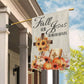 Fall For Jesus He Never Leaves, Autumn Fall Garden Flag - House Flag Decor, Flag Gift For Jesus Lovers