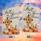 Fall For Jesus He Never Leaves, Autumn Fall Garden Flag - House Flag Decor, Flag Gift For Jesus Lovers