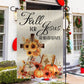 Fall For Jesus He Never Leaves, Autumn Fall Garden Flag - House Flag Decor, Flag Gift For Jesus Lovers