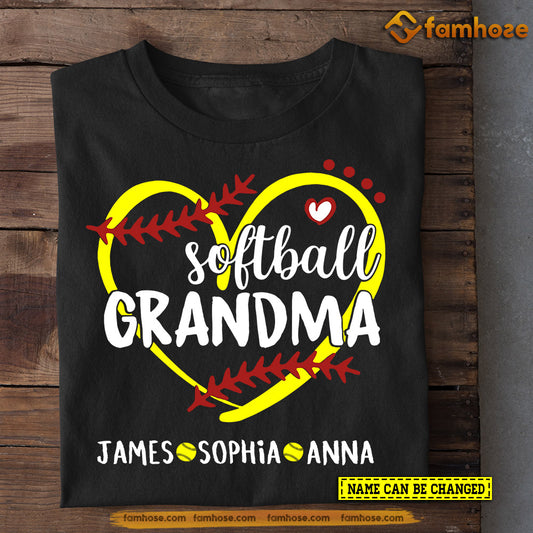 Personalized Softball T-shirt, Softball Grandma, Gift For Softball Lovers, Softball Tees, Softball Girls