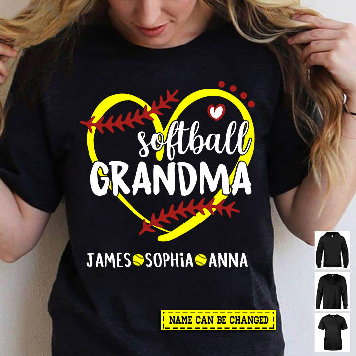 Personalized Softball T-shirt, Softball Grandma, Gift For Softball Lovers, Softball Tees, Softball Girls