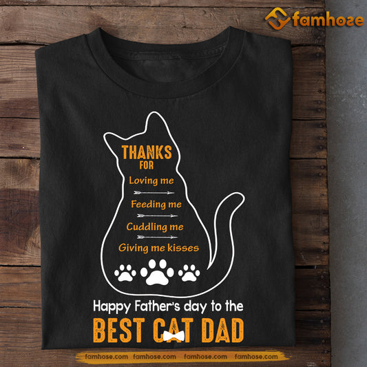 Cat T-shirt, Happy Father's Day To The Best Cat Dad, Father's Day Gift For Cat Lovers, Cat Owners Tees