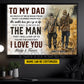 Personalized Hunting Dad Son Canvas Painting, To My Dad I Love You Inspirational Quotes Wall Art Decor, Poster Gift For Hunting Lovers