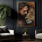 The Jesus And Lion Portrait, Jesus Canvas Painting, Christians Wall Art Decor, Religious Poster Gift