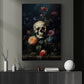 The Skull Hiding Flowers, Gothic Canvas Painting, Wall Art Decor - Vintage Skull Poster Gift