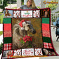 Christmas Horse Blanket, Holly Jolly Fleece Blanket - Sherpa Blanket Gift For Horse Lover