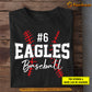 Personalized Baseball T-shirt, Eagles, Gift For Baseball Lovers, Baseball Tees