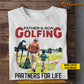 Personalized Golf Dad Son T-shirt, Father & Son Golfing Partners For Life Sport Tee Father's Day Gift For Golf Lovers