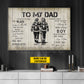 Motivational Personalized Firefighter Dad Son Canvas Painting, To My Dad I Know It's Not Easy Wall Art Decor, Poster Father's Day Gift For Fireman, Firefighter Lovers