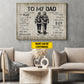 Motivational Personalized Firefighter Dad Son Canvas Painting, To My Dad I Know It's Not Easy Wall Art Decor, Poster Father's Day Gift For Fireman, Firefighter Lovers
