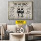 Personalized Cowboy Dad Son Canvas Painting, To My Dad I Know It's Not Easy Wall Art Decor, Poster Father's Day Gift For Cowboy Lovers