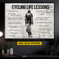 Vintage Personalized Cycling Canvas Painting, Cycling Life Lessons Cool Quotes Wall Art Decor, Poster Gift For Cycling Lovers