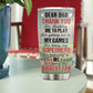 Personalized Baseball Dad Son Tumbler, Dear Dad Thank You Stainless Steel Tumbler, Father's Day Gift For Baseball Lovers