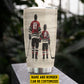Personalized Hockey Dad Son Tumbler, Behind Every Hockey Player Sports Stainless Steel Tumbler, Travel Mug Tumblers Father's Day Gift For Hockey Lovers