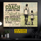 Motivational Personalized Soccer Dad Son Canvas Painting, An Excellent Coach Is Hard To Find Wall Art Decor, Poster Father's Day Gift For Soccer Lovers