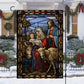 The Holy Family's Tender Moment, Christmas Garden Flag - House Flag, Nativity Religious Winter Jesus Christians Flag Gift