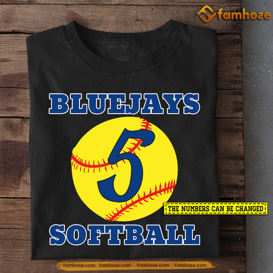 Personalized Softball T-shirt, Bluejays, Gift For Softball Lovers, Softball Tees, Softball Girls