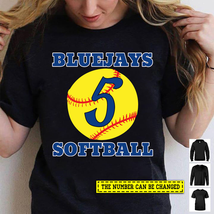 Bluejays Softball T-shirt Personalized Softball Shirt 