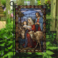 The Holy Family's Tender Moment, Christmas Garden Flag - House Flag, Nativity Religious Winter Jesus Christians Flag Gift