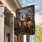 The Holy Family's Tender Moment, Christmas Garden Flag - House Flag, Nativity Religious Winter Jesus Christians Flag Gift