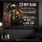 Firefighter Canvas Painting, To My Dad I Know It's Not Easy Wall Art Decor, Poster Father's Day Gift For Fireman, Firefighter Lovers