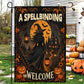 Halloween Witch Garden & House Flag, A Spellbinding Welcome Yard Flag, Spooky Season Gift For Witch Lover