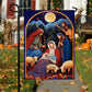 Holy Family Night Nativity A Celebration of the Holy Birth, Christmas Garden Flag - House Flag, Nativity Religious Winter Jesus Christians Flag Gift