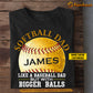 Funny Personalized Softball Dad T-shirt, Softball Dad Like A Baseball Dad But With Bigger Balls Sport Tees Father's Day Gift For Softball Lovers