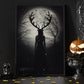 Enchanting Witch Amidst A Dark Forest Canvas Wall Art Print - Dark Surreal Mythical Witch Halloween Poster Gift