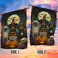 Halloween Dachshund Dog Garden & House Flag, Witch Mummy Wiener Dog Pumpkin Yard Flag, Spooky Season Gift For Dog Lover