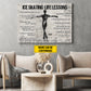 Motivational Personalized Ice Skating Boy Canvas Painting, Ice Skating Life Lessons Wall Art Decor, Poster Gift For Ice Skating Lovers