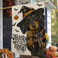 Cute Halloween Dachshund Dog Garden Flag House Flag, Trick Or Treat Yard Flag Spooky Season Gift For Dog Lover