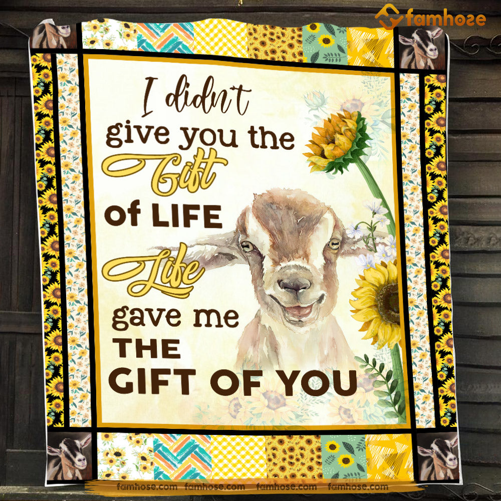 Goat Blanket, I Didn't Give You The Gift Fleece Blanket - Sherpa Blanket Gift For Goat Lover