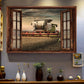 Strong Tractor Poster & Canvas, Tractor In The Farm, Tractor Canvas Wall Art, Poster Gift For Tractor Lovers