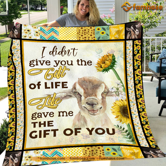 Goat Blanket, I Didn't Give You The Gift Fleece Blanket - Sherpa Blanket Gift For Goat Lover